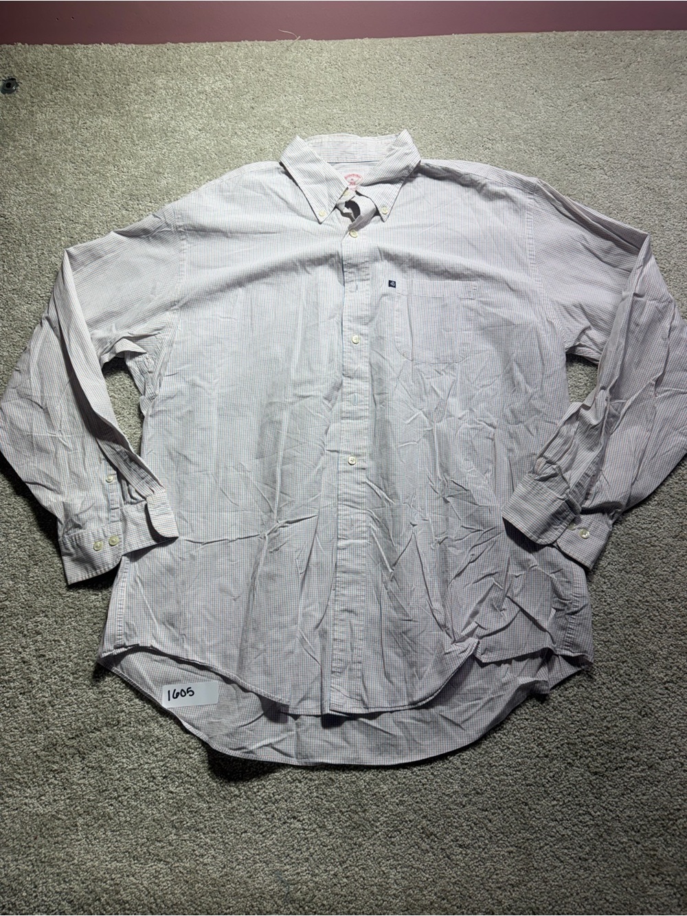 Brooks brothers men’s long sleeve button dress shirt sz XL
